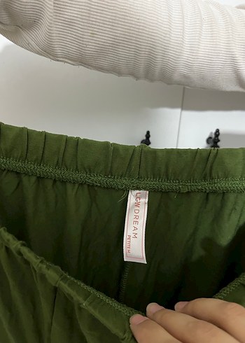 Yeşil Salaş Keten Hamile Şortu - Görsel 2