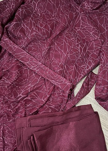 Bordo tesettür abiye - Görsel 2