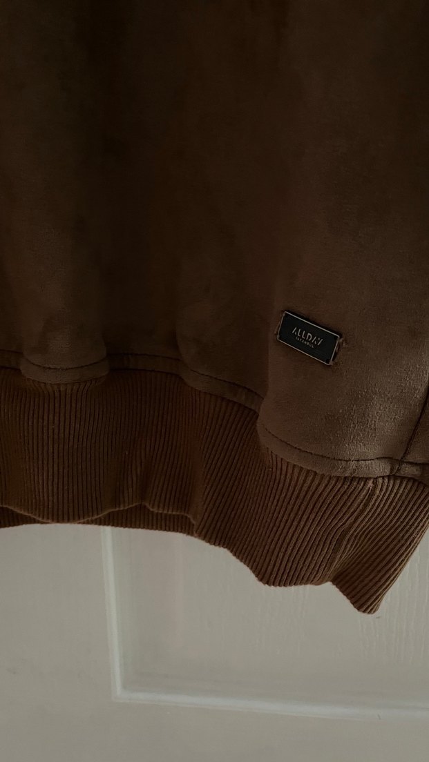 Kahverengi Süet alt üst takım - Görsel 3