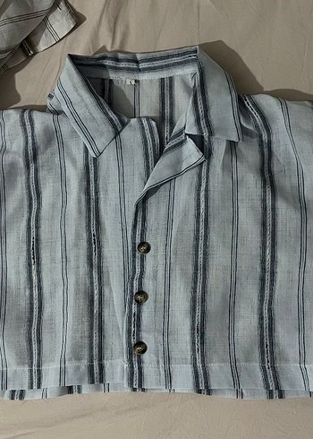 2 adet crop yazlık ince gömlek - Görsel 3