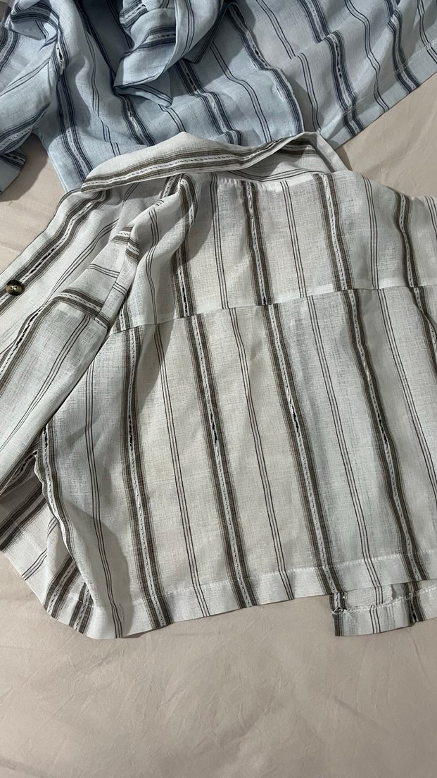 2 adet crop yazlık ince gömlek - Görsel 2