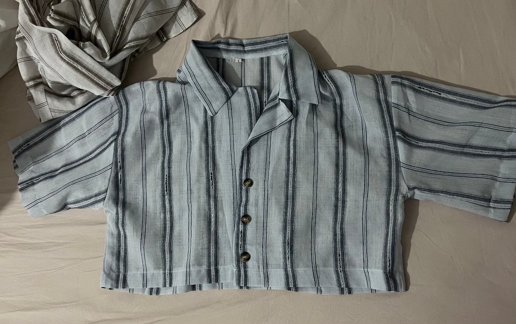 2 adet crop yazlık ince gömlek - Görsel 3