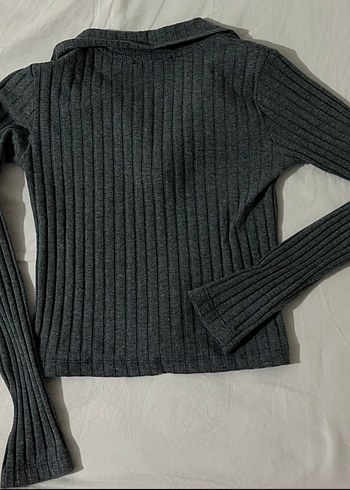 Gri uzunkollu crop - Görsel 2