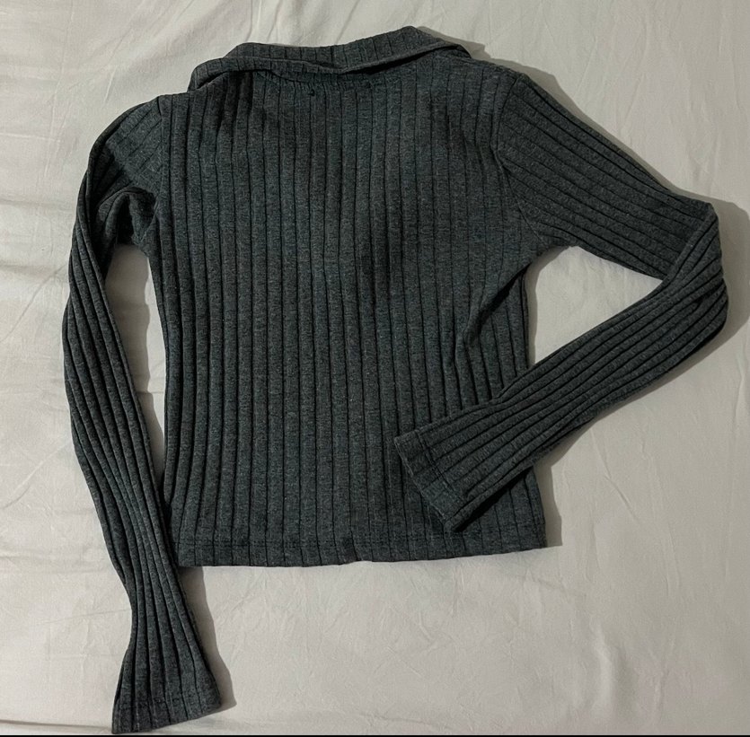 Gri uzunkollu crop - Görsel 2