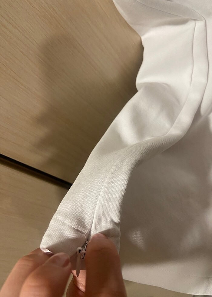 Zara Beyaz İNCE Eşofman Paçaları Fermuarlı - Görsel 2