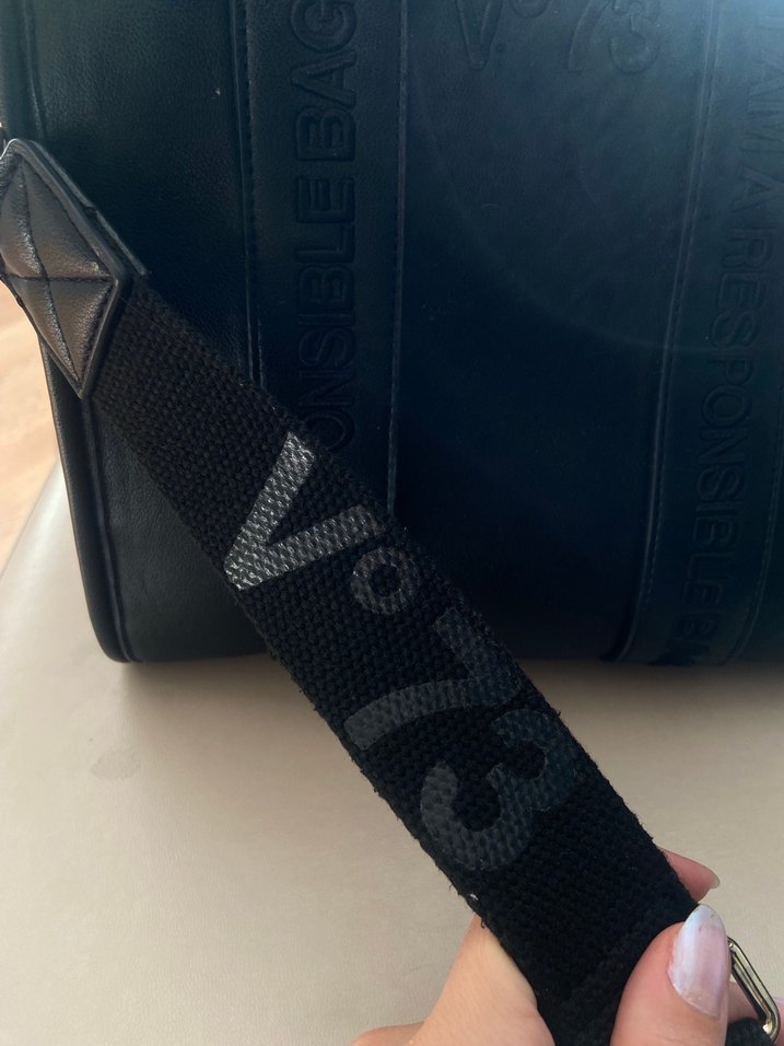 Siyah Deri Kadın Çanta V73 - Görsel 3