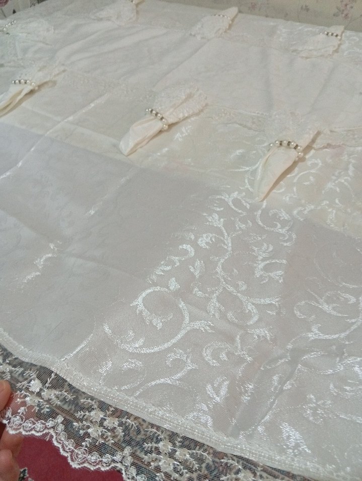 kenar dantellı desenlı Beyaz masa Örtüsü - Görsel 4