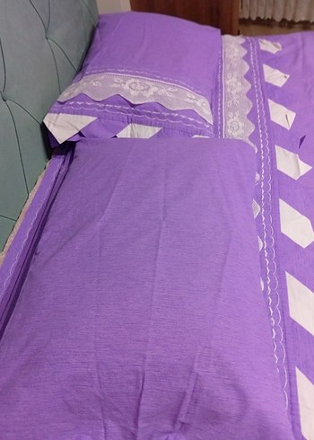 Mor Nakışlı yatak Örtüsü - Görsel 8