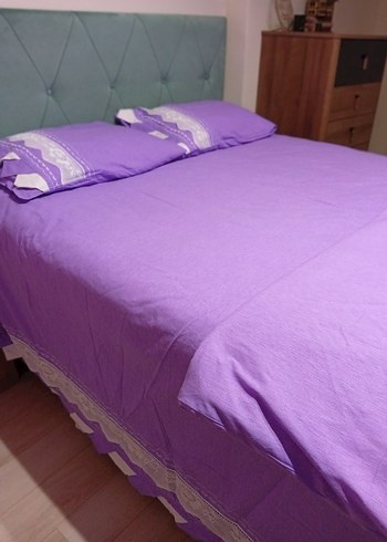 Mor Nakışlı yatak Örtüsü - Görsel 12