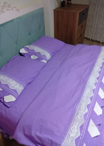 Mor Nakışlı yatak Örtüsü - Görsel 10