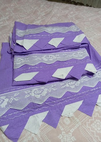 Mor Nakışlı yatak Örtüsü - Görsel 13