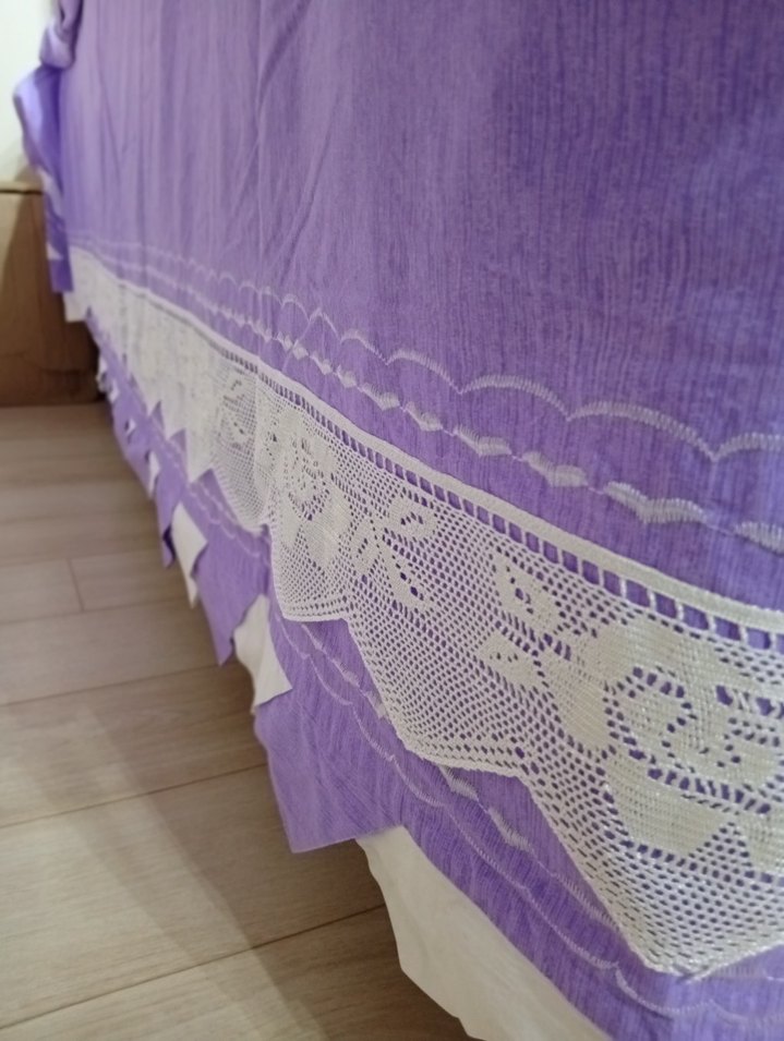 Mor Nakışlı yatak Örtüsü - Görsel 3