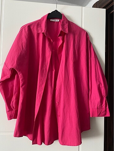 Trendyol & Milla Pembe oversize gömlek
