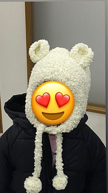 Zara Kore model teddy kulaklı bebek şapkası
