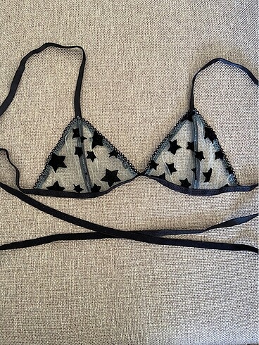 Yıldızlı transparan tül bralet