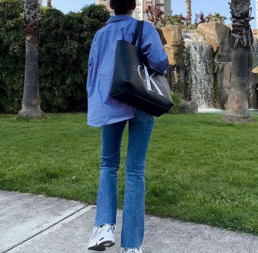 Mavi jeans yırtmaçlı jean pantolon - Görsel 5