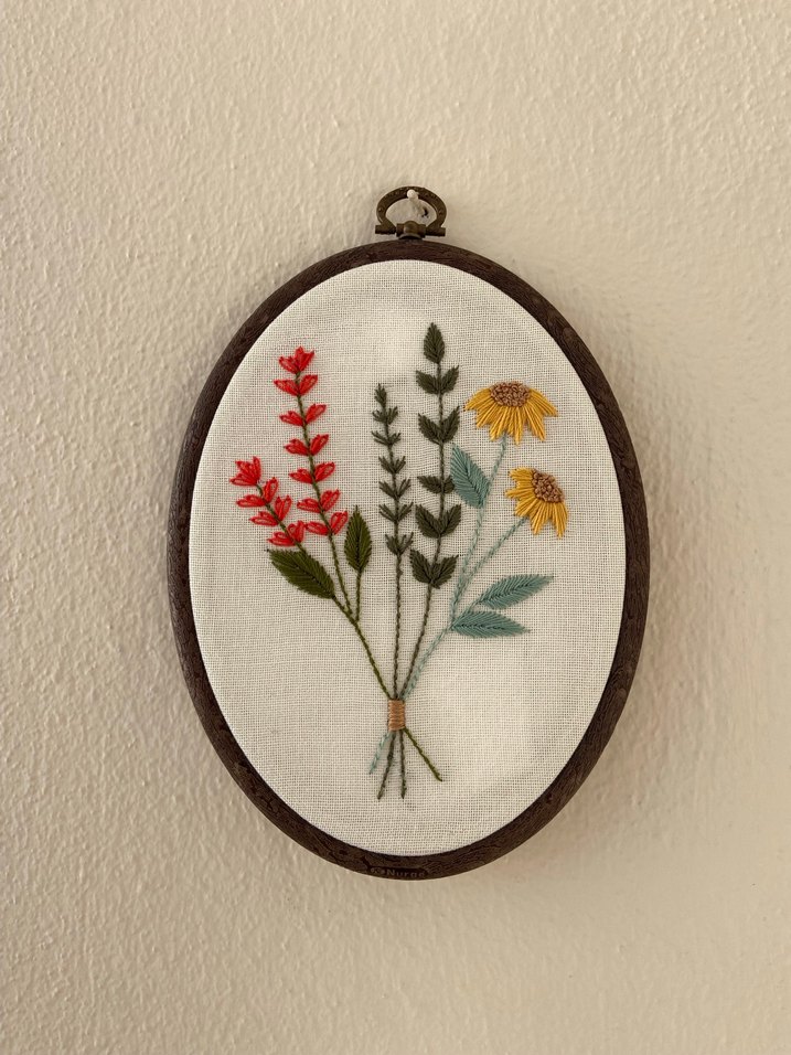 Bohem Tarz Nakışlı Kanaviçe Duvar Süsü - Görsel 2