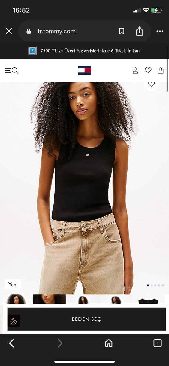 Tommy hilfiger siyah atlet — görsel 2/7