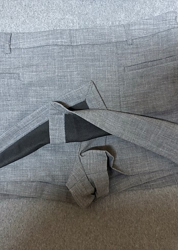 Gri Pilili Kısa Şort etek Stradivarius - Görsel 5