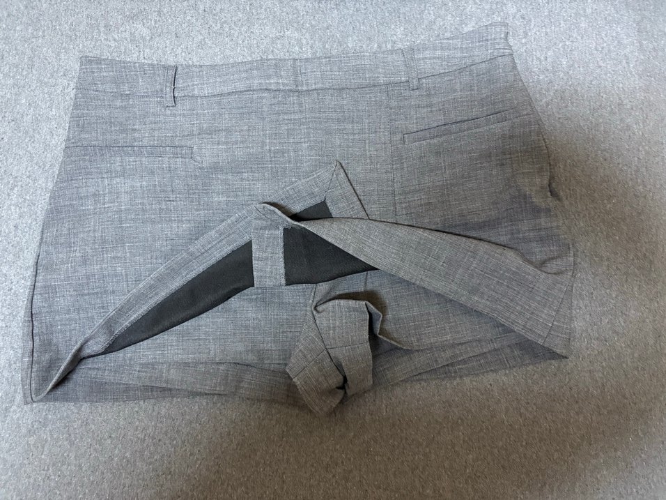 Gri Pilili Kısa Şort etek Stradivarius - Görsel 5