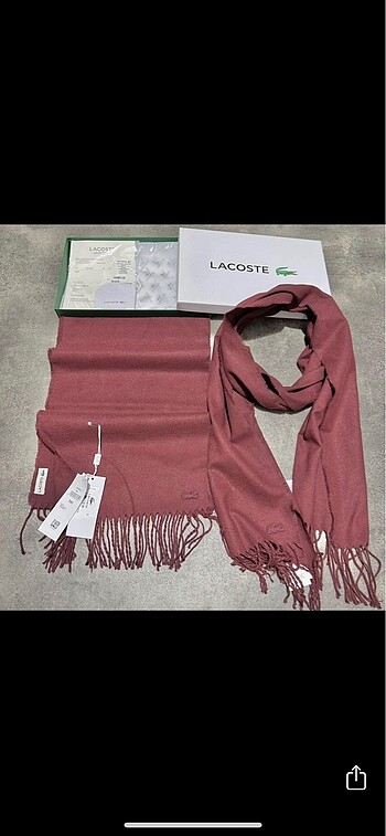Lacoste İthal Full Pamuk Unisex Şal