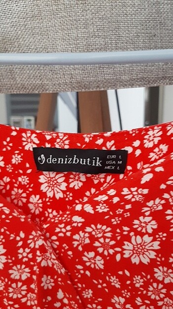 l Beden kırmızı Renk Kırmızı çiçekli elbise