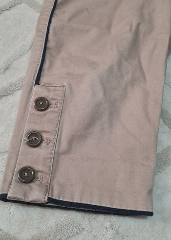 Zara Erkek Çocuk Bej Düğmeli Denim Pantolon