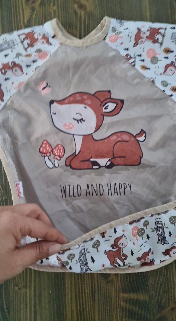 bambi desenli mama ve etkinlik önlüğü 2 adet - Görsel 5