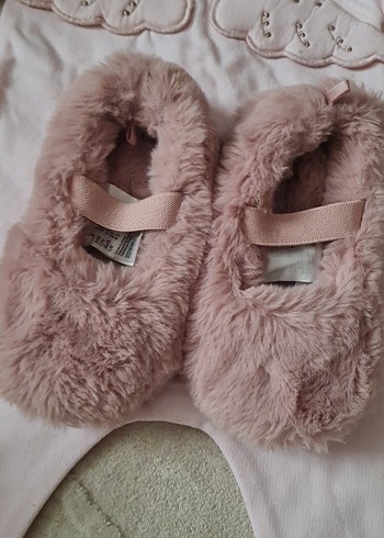 HM Kız Çocuk Pembe Peluş Ev Terliği - Görsel 5
