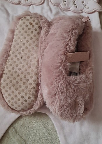 HM Kız Çocuk Pembe Peluş Ev Terliği - Görsel 3