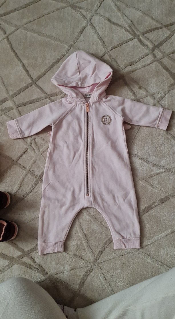 pembe melek kanatlı tulumu yenidoğan 0-3 ay - Görsel 2