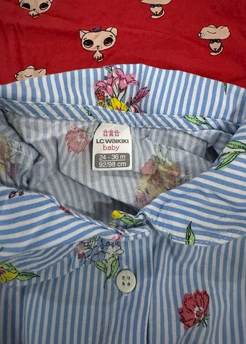 Çiçek Desenli Uzun Kollu Kız Gömlek - Görsel 6