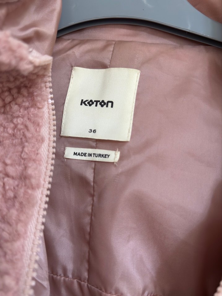 Pembe Peluş Kadın Ceket - Görsel 2