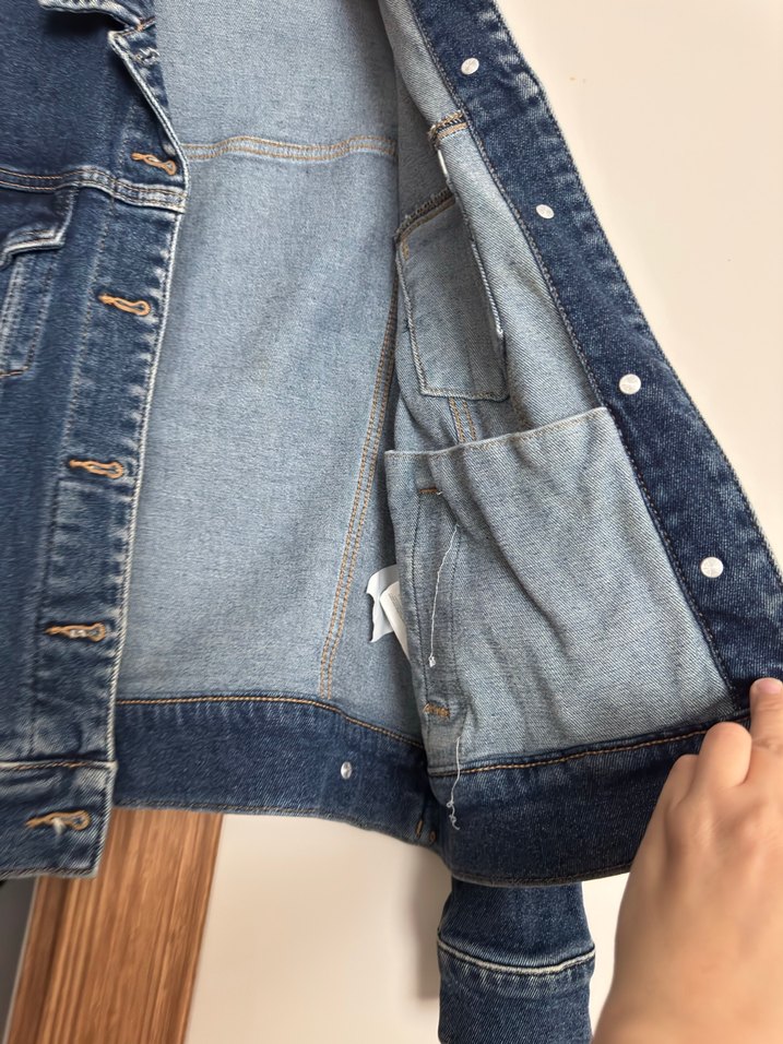 Ltb marka. Düğmeli Mavi Kadın Denim Ceket - Görsel 3