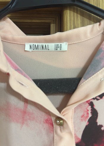 Pembe Desenli Uzun Kollu Kadın Gömlek - Görsel 2