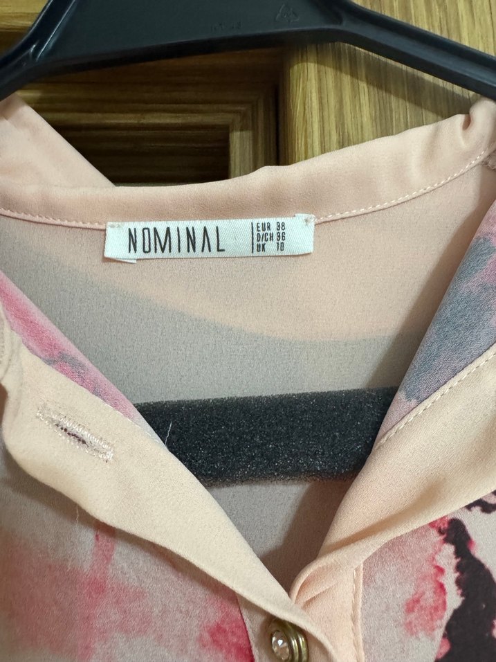 Pembe Desenli Uzun Kollu Kadın Gömlek - Görsel 3