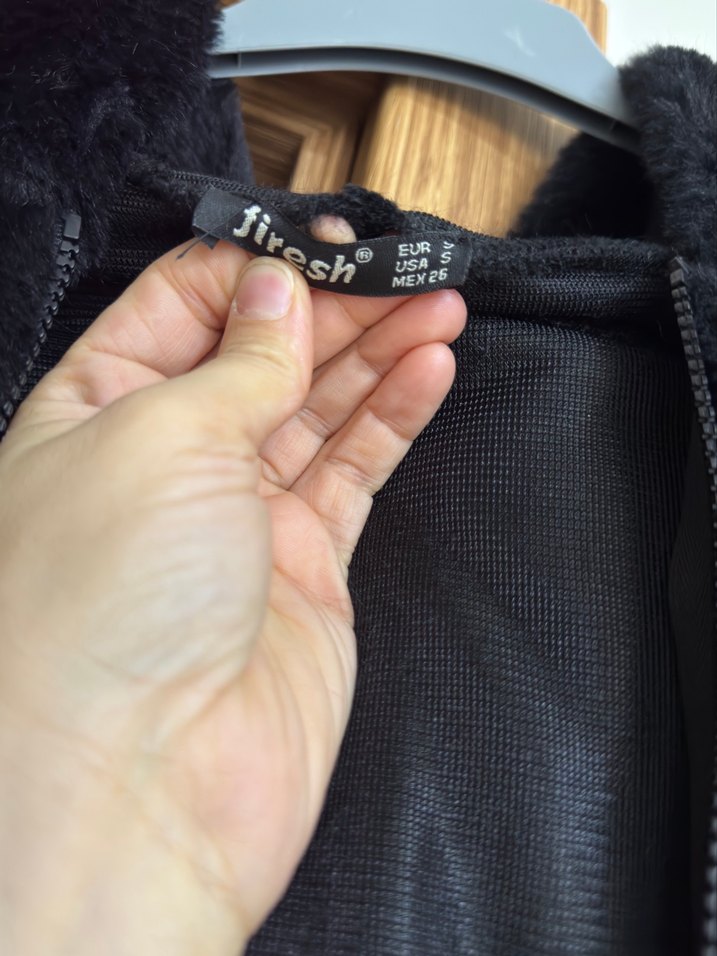 Kürklü Siyah Deri Kapüşonlu Kadın Ceket - Görsel 5