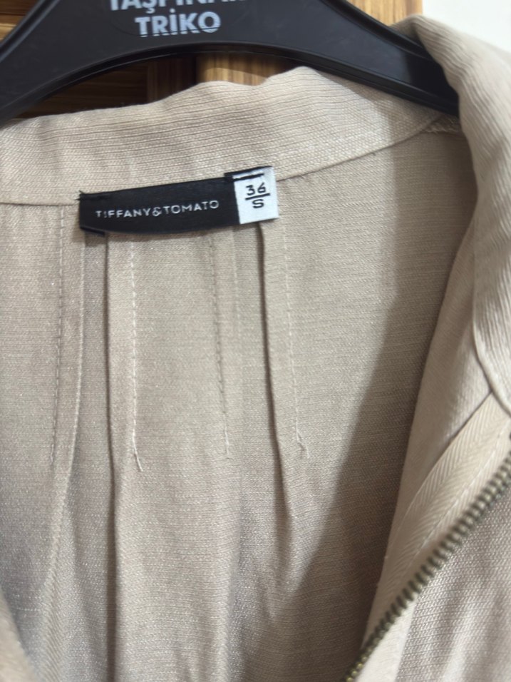 Bej Uzun Kollu Keten Gömlek - Görsel 2