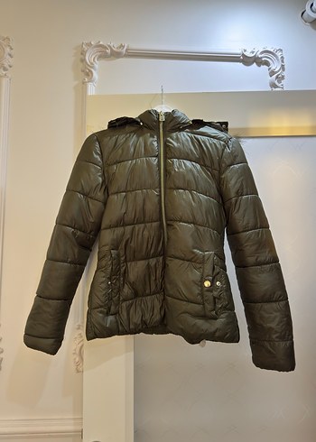 Kahverengi Kapüşonlu Kadın Kışlık Mont - Görsel 2