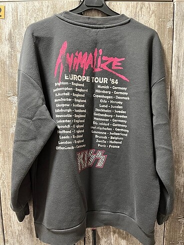 s Beden Defacto gri kiss sweatshirt
