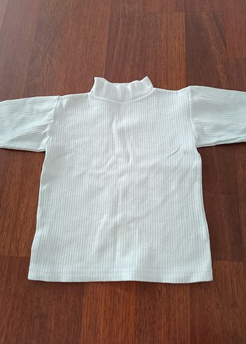 Beyaz Çocuk kazak, Yarım Balıkçı Yaka - Görsel 2