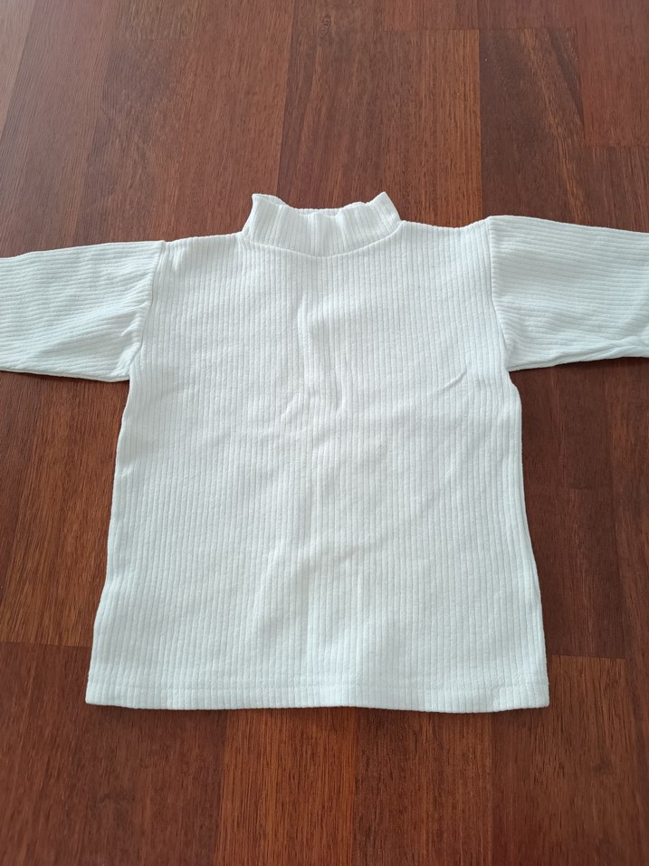 Beyaz Çocuk kazak, Yarım Balıkçı Yaka - Görsel 2