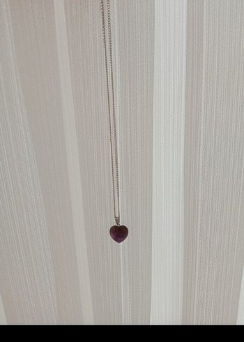 Mor Kalp Uçlu Zincir Kolye - Görsel 3