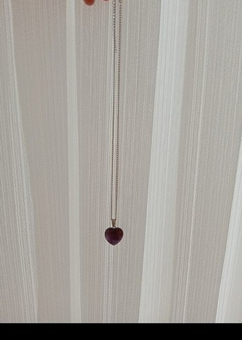 Mor Kalp Uçlu Zincir Kolye - Görsel 2