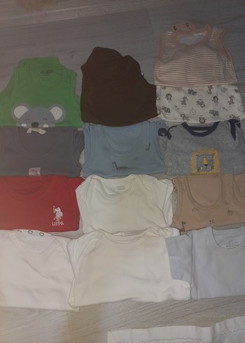 Çocuklar için gri desensiz çıtçıtlı body - Görsel 2