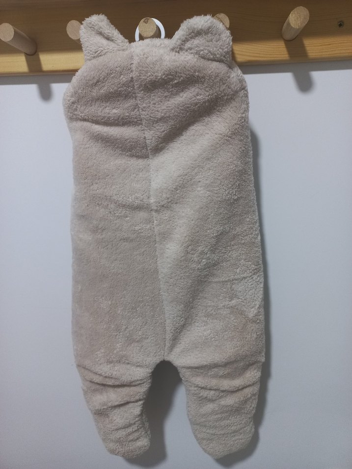 Bej Bebek Peluş Battaniye kundak - Görsel 2