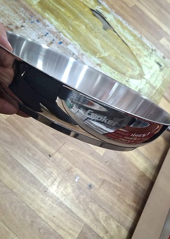 LARA 28 cm Gri Çelik Tava - Görsel 3