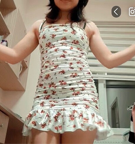 Mini elbise yazlık çiçekli