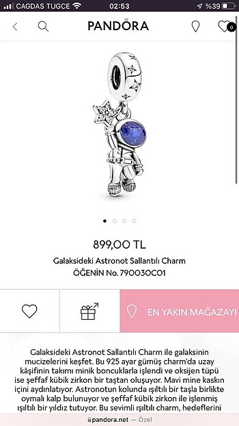 Astronot Charm