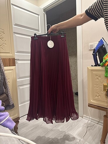 42 Beden bordo Renk etekl